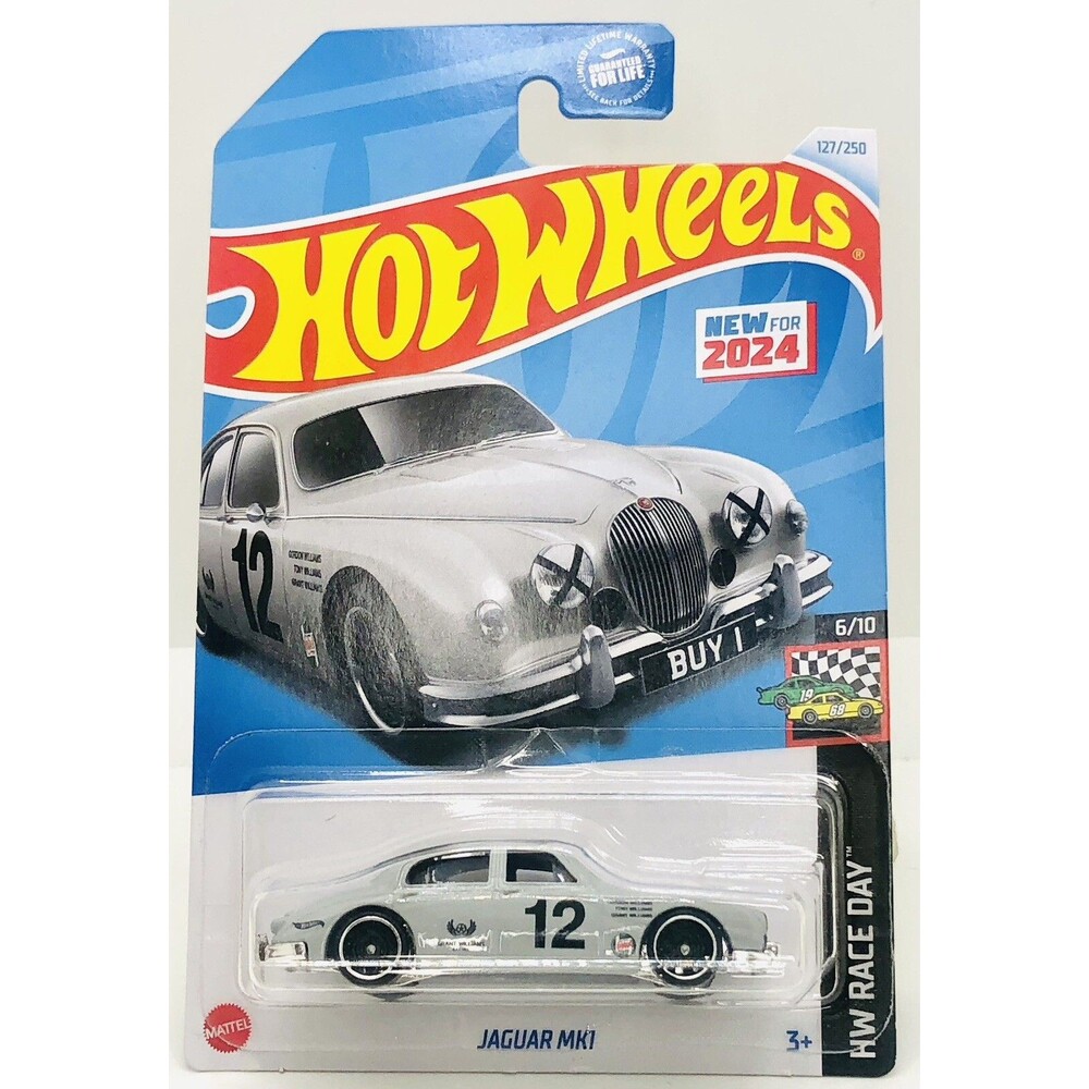 2024 Hot Wheels Jaguar MK1 127/250 HW Race Day 6/10 Gray 1:64